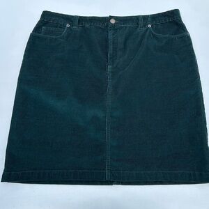 Classic Green Corduroy Skirt